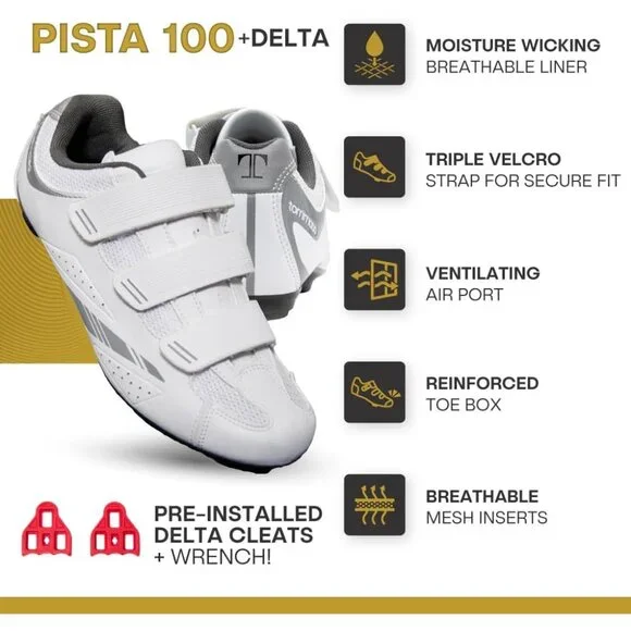 Women’s Cycling Shoes Leather Mesh 9 US Indoor Cycling Peloton Compatible